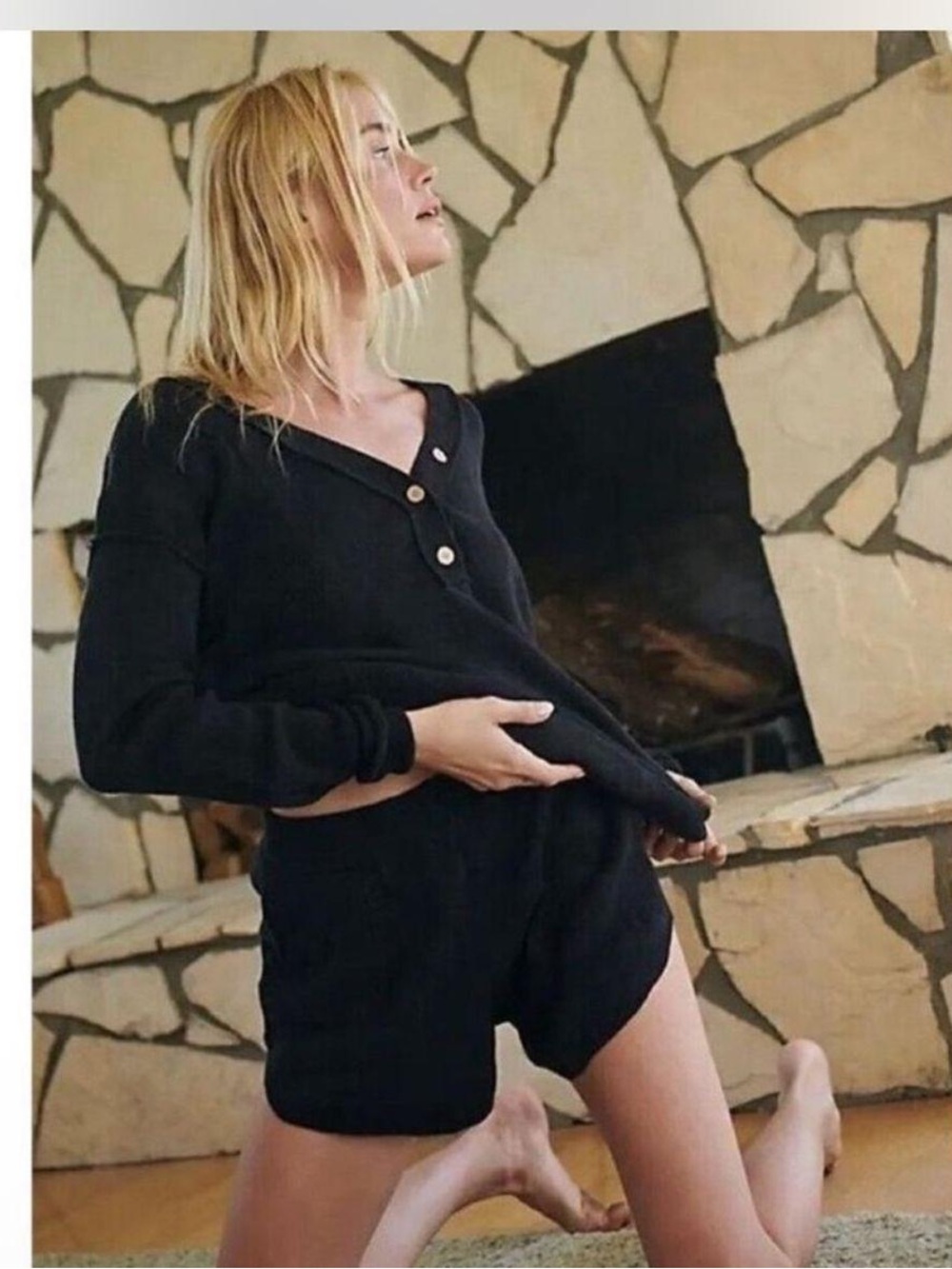NEW Free People FP Beach Venice Set, Size Small - Color Black. NWOT - Picture 1 of 8